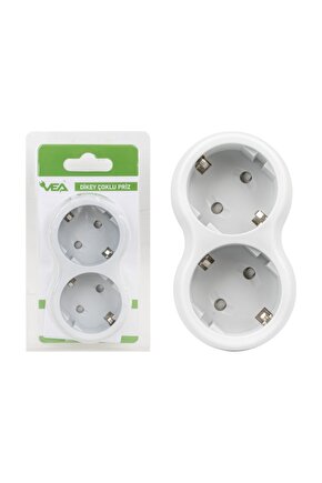 VEA VE-2211-3SGW A CLASS 2Lİ DİKEY ÇOKLU PRİZ (MADE IN MALAYSIA)