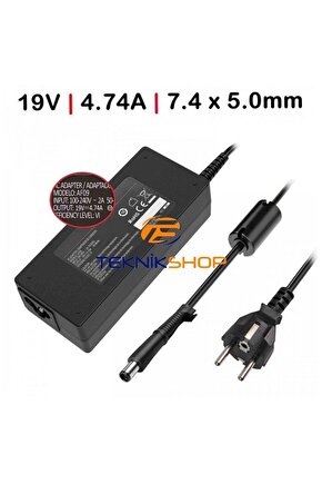 Pavilion 15-e056st 90watt 19v 4.74a Notebook Adaptörü - 5.0mm\7.4mm Iğne Uclu Model