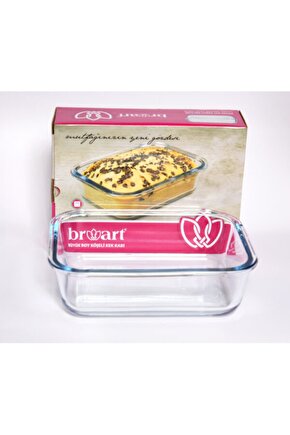 Broart Airfryer Borcamı , Büyük Boy Köşeli Kek Kalıbı Borcam 1520 ml