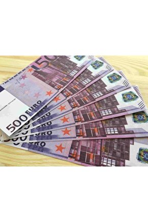 100 Tane Mor Beşyüzlük Fake 50000 Euro 1 Deste Kına Parası