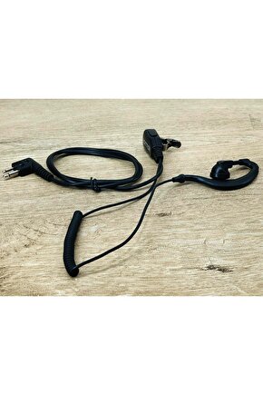 Bas Konuş Mikrofonlu Spiral G Tipi Kablolu El Telsiz Kulaklık Motorola Cp Serisi El Telsizi Uyumlu