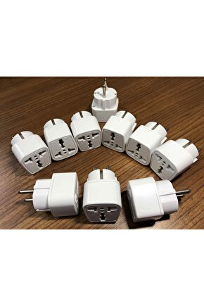 Amerikan Ingiliz Fişini Türk Fişine Dönüştürücü Adaptör 10 Adet