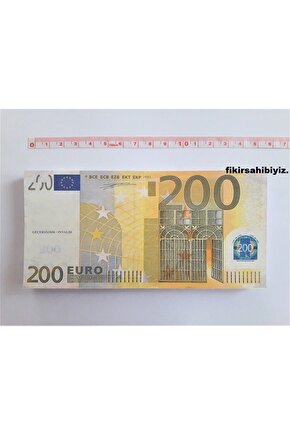 200 Euro Dizi Film Klip Çekimi Düğün Parti Şaka Oyun Geçersiz Para Deste