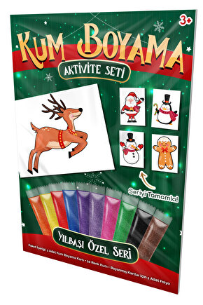 Sevimli Geyik Coco | Yılbaşı Özel Kum Boyama Aktivite Seti Tekli Paket