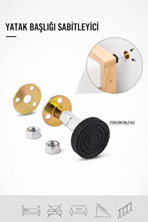 Yatak Başlığı Sabitleyici Ayarlanabilir Titreşim Aparatı Yatak Boşluk Doldurucu Gıcırtı Önleyici