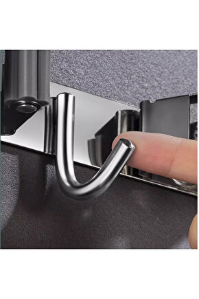 SUNUP SN-26348 ÇİFT KANCALI PASPAS-SÜPÜRGE TUTUCU - KLİPSLİ ASKILIK