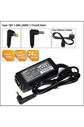 Inspiron Mini 10 Serisi Notebook Adaptör 19v 1.58a (30w) 1.7mm\5.5mm