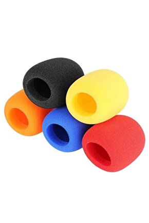 Tenon Ze-7130 5Li Standart 5 Renk El Mikrofon Süngeri (Sarı-Turuncu-Kırmızı-Mavi-Siyah)