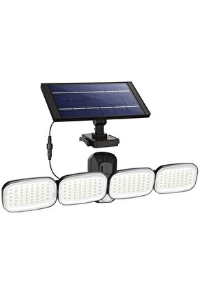 Winta- Pm-8048 6 Volt - 3 Watt Solar Panelli 4 Başlı Hareket Sensörlü 200 Smd Ledli Lamba