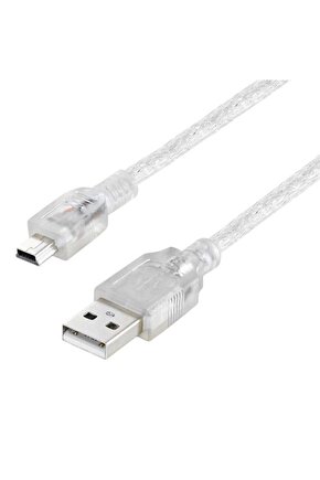 Powermaster Pm-11937 Usb 5 Pin Geniş 1.5 Metre Şeffaf V3 Uç Kablo (11937=8861)