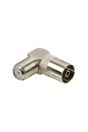 F Konnektör Dişi - 60 Ohm Dişi L Tip Çevirici