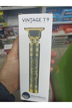 Vıntage T9 Şarjlı Saç Sakal Kesme Makinesi Metal Kasa