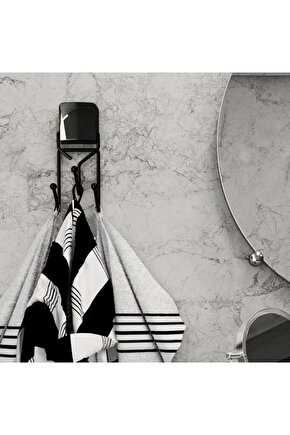 Decorev Süper Yapışkanlı Metal Yapıştırıcılı Siyah Üçlü Askı Dc-5054