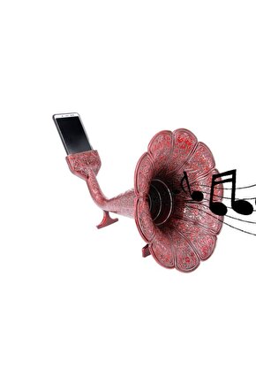 Gramofon Hunisi Bordo Tüm Telefonlara Uyumlu Gramafon Hunisi
