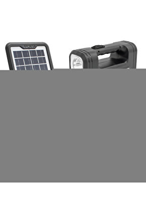 PANELLİ SOLAR LAMBA 3 AMPULLÜ SET AKÜLÜ SOLAR IŞILDAK FENER (4434)