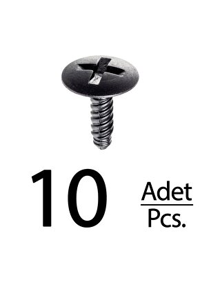 VW Transporter için Ön Tampon Klips - 10 Adet