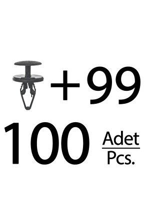 Opel, Ford, Land Rover için Davlumbaz, Panjur Klips-100lü