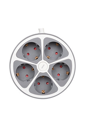 5Lİ ANAHTARLI 1.5 METRE GRUP PRİZ VE-G605Y (5273)