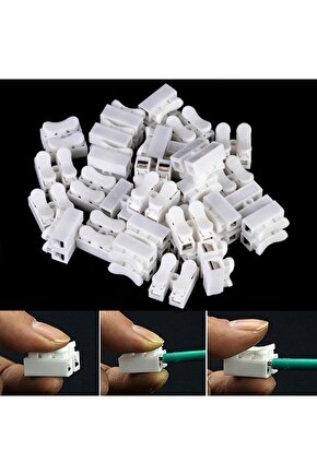 Mandallı Vidasız Klemens Basmalı Tip 2 Li 2 Pin 100lü Paket
