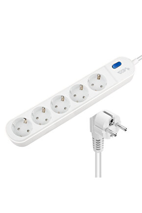 VE-VEGA105 A CLASS 5Lİ ANAHTARLI 1.5 METRE AKIM KORUMALI GRUP PRİZ (MADE IN MALAYSIA) (5057)