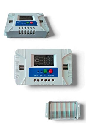 12V - 24V - 10A 4 USBli Dijital Otomatik Solar Şarj Regülatörü | Güneş Paneli Şarj Kontrol Cihazı