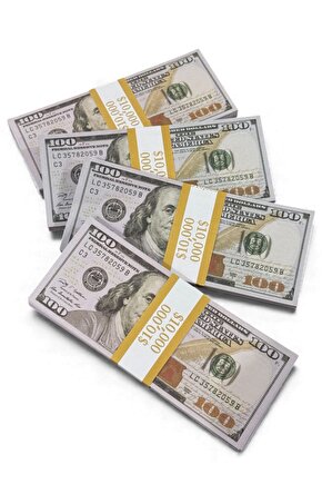 4 Deste 100 Dolar Düğün Atma Parası – 100$ Görünümlü Oyun Parası 1. Kalite