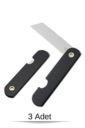 3 adet Katlanır Maket Bıçağı Küçük | Paslanmaz Çelik, Taşınabilir ve Keskin Mini Maket Bıçağı