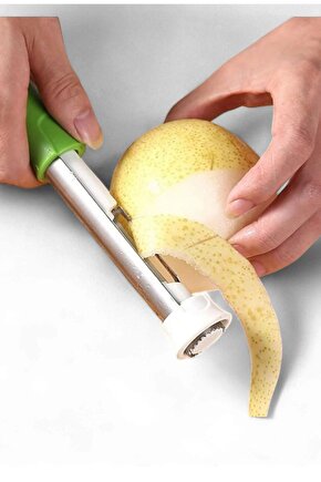 2 in 1 Sebze Meyve Kabuk Soyucu – Çift Fonksiyonlu Paslanmaz Çelik Soyacak
