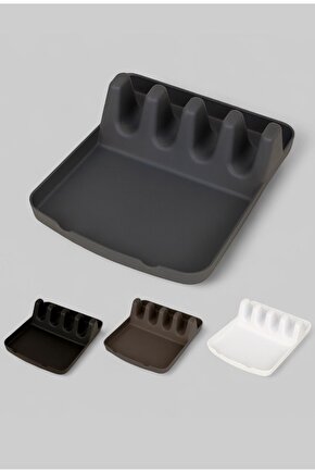 Plastik Kaşık Kepçe Tutucu Tabak – Mutfak Tezgah Düzenleyici 1 Adet