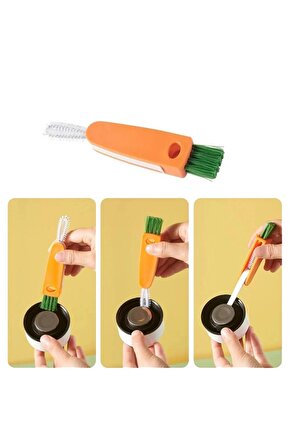 Çok Amaçlı Şişe Kapak Temizleme Fırçası Çift Taraflı Mini Detay Temizlik Fırçası