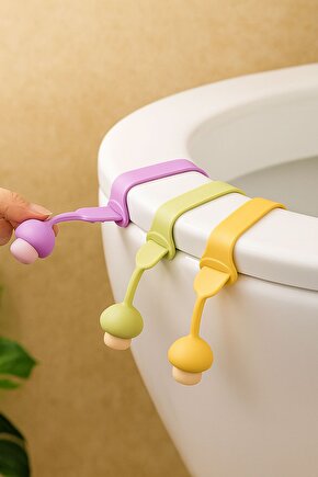 1 adet Klozet Kapağı Kaldırma Aparatı Silikon Hijyenik Tutacak Renkli Tuvalet Kapağı Kaldırıcı