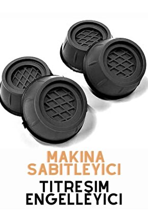Gri Çamaşır Makinesi Titreşim Engelleyici Stoper 4 Lü Set