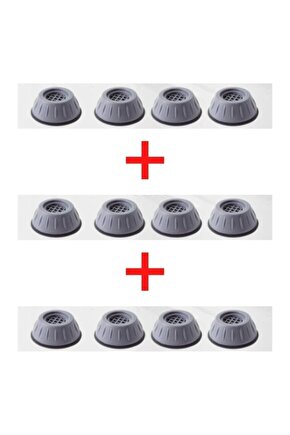 12 Adet Çamaşır Makinesi ve Buzdolabı Titreşim Önleyici Ayak Stoperi – Kaymaz ve Ses Yalıtımlı