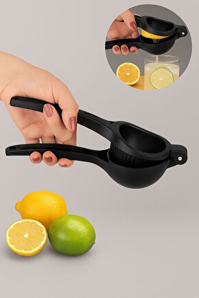 Siyah El Tipi Limon ve Narenciye Sıkacağı – Dayanıklı Metal Gövde