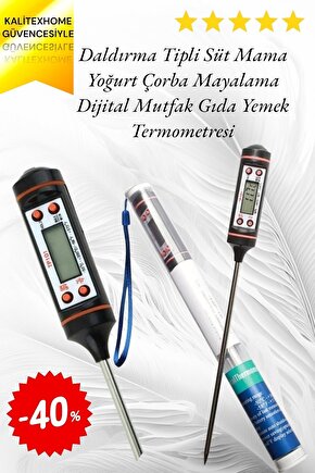 Pratik Dijital Gıda Termometresi Sıvı Gıda Et Süt Yiyecek Sıcaklık Ölçer Mutfak Gıda Termometresi