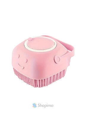 Hazneli Silikon Banyo Kesesi - Şampuan Hazneli Seyahat Tipi Masaj Fırçası