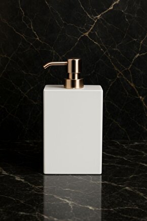 Modern Gri Metal Başlıklı Dikdörtgen Sıvı Sabunluk