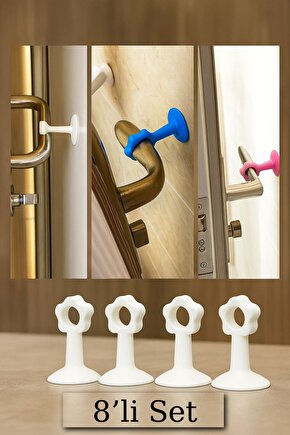 8’li Silikon Kapı Kolu Tamponu Seti – Darbe Önleyici Sessiz Koruma