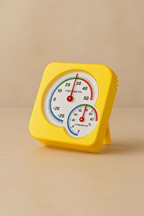 2 in 1 Nem Ölçer Higrometre & Sıcaklık Ölçer Termometre – Analog Masaüstü Cihaz