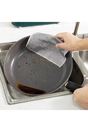 Main Shop 1 Adet Çok Fonksiyonlu Çizilmez Tel Bulaşık Bezi Çelik Tel Bulaşık Havlusu M-602