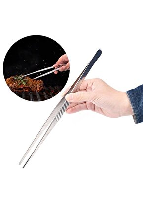 30 Cm Çelik Mutfak Cımbızı Çelik Yemek Cımbızı Aşçı Şef Cımbızı 30 Cm