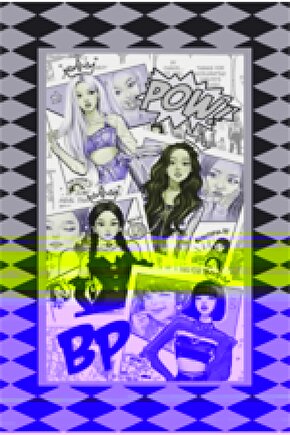 K-pop Black Pink Çerçeve Görünümlü Retro Ahşap Poster-26