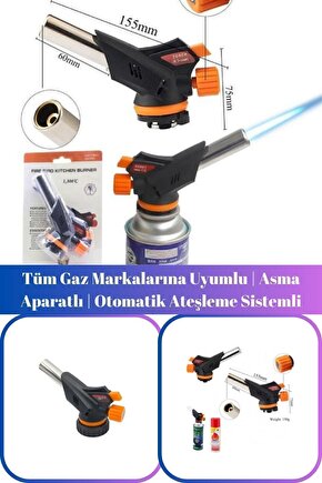 Main Shop 1 Adet Portatif Pürmüz Başlığı | Askı Aparatlı | Otomatik Ateşleme Sistemli M-2124