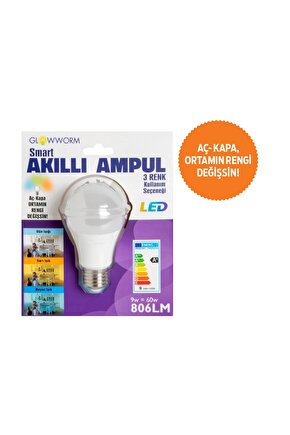 Akıllı Sarı Beyaz Gün Işığı Led Ampul A+ 806 Lümen