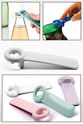 1 Adet Renkli Sert Plastik Şişe Kapağı ve Kavanoz Açacağı KPF4-87K3