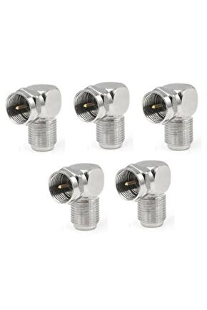 F Konnektör L Fiş 90 Derece Çevirici Anten Kablosu Için F Konnektör 5 adet