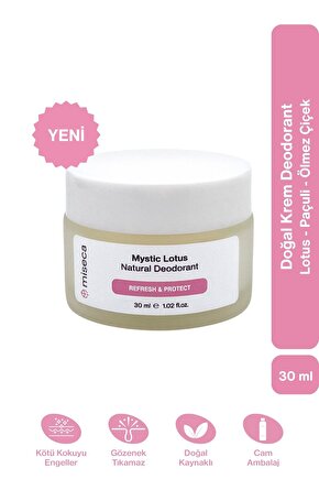 Mystic Lotus Doğal Krem Deodorant 30 ml | Lotus, Paçuli, Akgünlük
