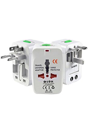 PM-2886 UNIVERSAL ÇOKLU PRİZ ÇEVİRİCİ SEYAHAT ADAPTÖR (125V-250V-6A-13A)