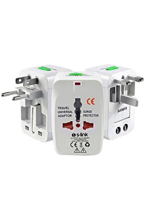 Pm-2886 Universal Çoklu Priz Çevirici Seyahat Adaptör (125v-250v-6a-13a)