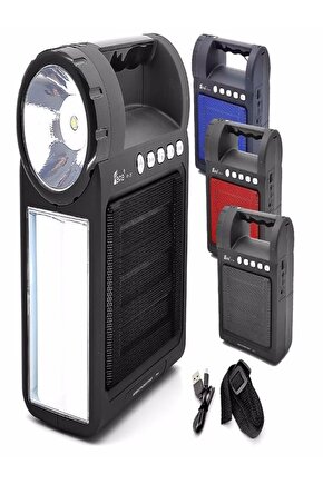 5-10 Saat Telefon Standlı Fm Radyolu Bluetoothlu Şarjlı El Feneri Işıldak Hoparlör Hoparlör İthalat